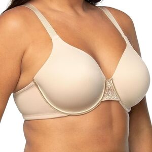 NWT - Vanity Fair Cream T-Shirt Bra with Lace Detail - 40D